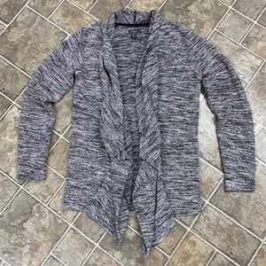 Roots Canada Open Cardigan, Black, Grey and White marled